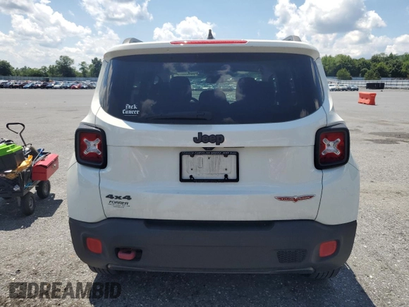 2016 Jeep Renegade Trailhawk with VIN ZACCJBCTXGPC45033, listed as a Copart auction lot 63483245 with 152,198 mi miles and Salvage title. Bid and sale history available at DreamBid. Image 6.