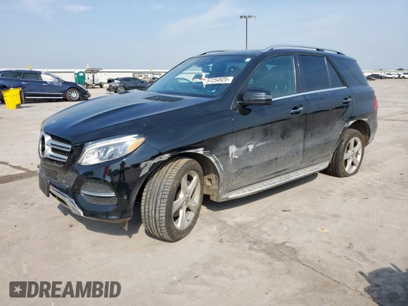 2018 Mercedes-Benz GLE 350 with VIN 4JGDA5HB6JB065910, listed as a Copart auction lot 57254925 with 59,584 mi miles and Salvage title. Bid and sale history available at DreamBid. Image 1.