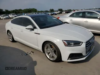 2018 Audi A5 Sportback Premium Plus with VIN WAUENCF57JA058238, listed as a Copart auction lot 56822873 with 86,782 mi miles. Bid and sale history available at carsss.com. Image 4.