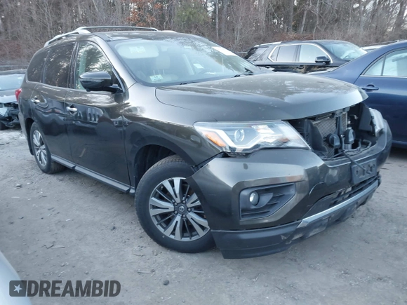 2017 Nissan Pathfinder SV with VIN 5N1DR2MM4HC630884, listed as a IAAI auction lot 41238925 with 114,622 mi miles. Bid and sale history available at carsss.com. Image 1.