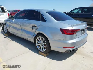 2019 Audi A4 Premium with VIN WAUGMAF40KN002742, listed as a IAAI auction lot 41902534 with 87,165 mi miles. Bid and sale history available at carsss.com. Image 3.
