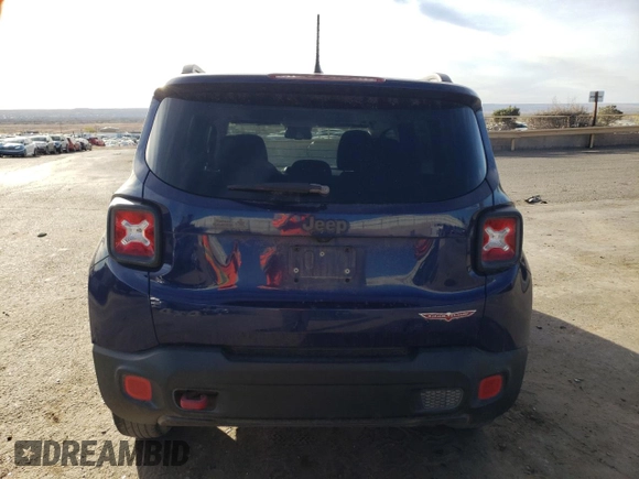2016 Jeep Renegade Trailhawk with VIN ZACCJBCT3GPD31008, listed as a Copart auction lot 48907925 with 95,155 mi miles and Salvage title. Bid and sale history available at DreamBid. Image 6.