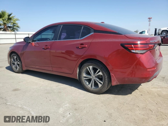 2021 Nissan Sentra SV with VIN 3N1AB8CVXMY267939, listed as a Copart auction lot 55701135 with 50,530 mi miles and Salvage title. Bid and sale history available at DreamBid. Image 2.