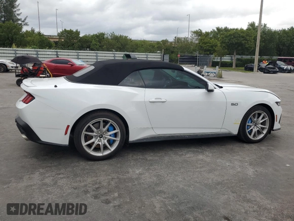 2024 Ford Mustang GT Premium with VIN 1FAGP8FF2R5113703, listed as a Copart auction lot 81685624 with 2,539 mi miles and Salvage title. Bid and sale history available at DreamBid. Image 3.