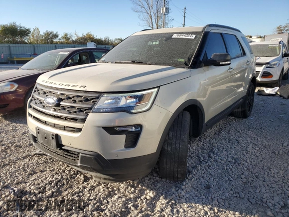 2018 Ford Explorer XLT with VIN 1FM5K8D89JGA55159, listed as a Copart auction lot 76844064 with 132,936 mi miles and Salvage Title. Bid and sale history available at carsss.com. Image 1.