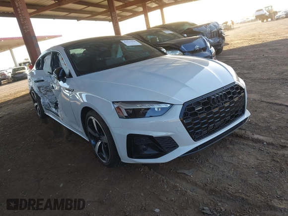 2023 Audi A5 Sportback S line Premium Plus z VIN WAUFACF50PA037465, wystawiony jako IAAI lot #42115428 z przebiegiem 34 463 mil mil oraz . Historia ofert i sprzedaży dostępna na DreamBid. Obrazek 1.