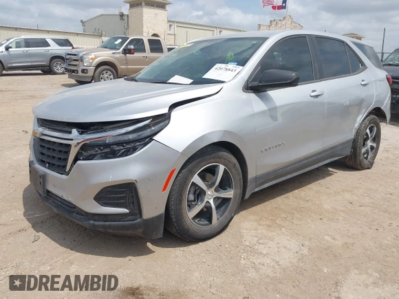 2022 Chevrolet Equinox LS with VIN 3GNAXHEV2NS192791, listed as a IAAI auction lot 42078843 with 33,137 mi miles and . Bid and sale history available at DreamBid. Image 17.
