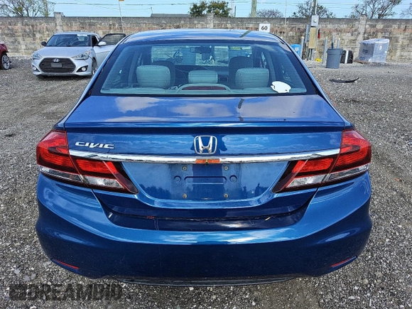 2015 Honda Civic LX with VIN 19XFB2F50FE033003, listed as a Copart auction lot 52004115 with 127,994 mi miles and Clean Title. Bid and sale history available at DreamBid. Image 6.