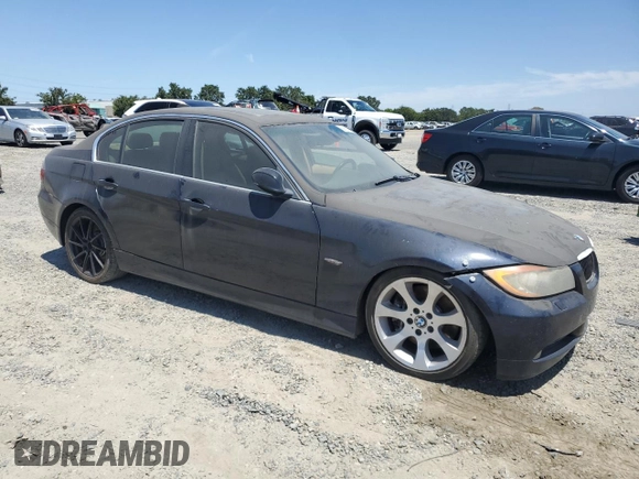 2007 BMW 3 Series 335i with VIN WBAVB73587PA86238, listed as a Copart auction lot 58517825 with Not provided miles and Salvage title. Bid and sale history available at DreamBid. Image 4.
