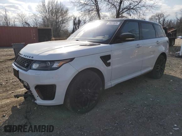 2016 Land Rover Range Rover Sport SVR z VIN SALWZ2EF9GA586204, wystawiony jako Copart lot #49633635 z przebiegiem 86 019 mil mil oraz Szkoda całkowita • Salvage title. Historia ofert i sprzedaży dostępna na DreamBid. Obrazek 1.