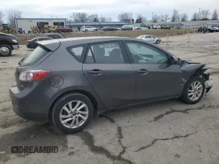 2013 Mazda 3 i Touring with VIN JM1BL1LPXD1833531, listed as a Copart auction lot 46881095 with 166,529 mi miles and Salvage Title. Bid and sale history available at carsss.com. Image 3.