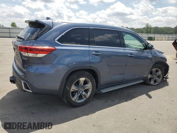 2019 Toyota Highlander Hybrid Limited with VIN 5TDDGRFHXKS067526, listed as a Copart auction lot 55407645 with 48,699 mi miles and Salvage title. Bid and sale history available at DreamBid. Image 3.