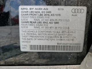 2019 Audi Q5 Premium with VIN WA1ANAFY3K2088990, listed as a Copart auction lot 62062025 with 140,819 mi miles and Clean title. Bid and sale history available at DreamBid. Image 13.