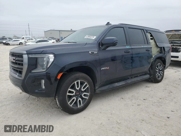 2024 GMC Yukon XL AT4 with VIN 1GKS2HKL9RR255168, listed as a Copart auction lot 43969225 with 12,972 mi miles and Salvage Title. Bid and sale history available at carsss.com. Image 1.
