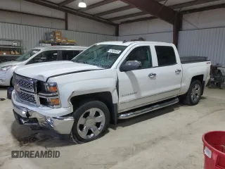 2014 Chevrolet Silverado 1500 LTZ with VIN 3GCUKSEC0EG257639, listed as a Copart auction lot 43405035 with 128,701 mi miles and Salvage Title. Bid and sale history available at DreamBid. Image 1.