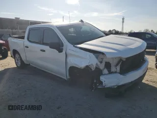 2021 Chevrolet Silverado 1500 Custom with VIN 1GCPYBEK9MZ340181, listed as a Copart auction lot 48616105 with 39,807 mi miles and Salvage Title. Bid and sale history available at DreamBid. Image 4.