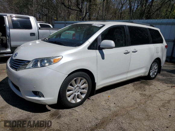 2011 Toyota Sienna XLE AAS with VIN 5TDYK3DC1BS013892, listed as a Copart auction lot 50239495 with 162,184 mi miles and Salvage Title. Bid and sale history available at DreamBid. Image 1.