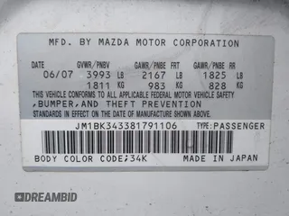 2008 Mazda Mazda3 s Sport with VIN JM1BK343381791106, listed as a IAAI auction lot 41845760 with 88,390 mi miles. Bid and sale history available at carsss.com. Image 9.