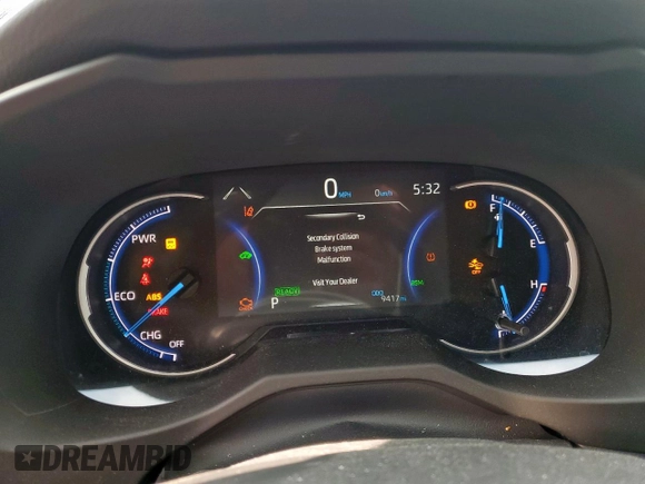 2024 Toyota RAV4 Hybrid XLE Premium with VIN 4T3B6RFV9RU158019, listed as a Copart auction lot 53633225 with 9,417 mi miles and Salvage Title. Bid and sale history available at carsss.com. Image 9.