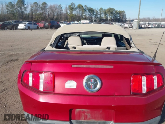 2012 Ford Mustang V6 with VIN 1ZVBP8EM4C5203508, listed as a IAAI auction lot 41688187 with 226,571 mi miles and . Bid and sale history available at DreamBid. Image 6.