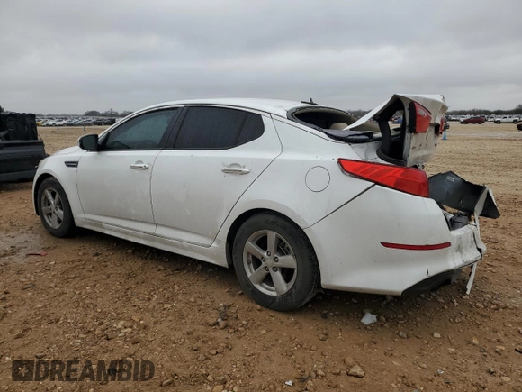 2015 Kia Optima LX with VIN 5XXGM4A74FG515581, listed as a Copart auction lot 46429045 with 117,379 mi miles and Salvage Title. Bid and sale history available at carsss.com. Image 2.