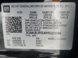 2024 Chevrolet Blazer LT z VIN 3GNKBJRSXRS123086, wystawiony jako Copart lot #88247965 z przebiegiem 6 706 mil mil oraz Szkoda całkowita • Salvage title. Historia ofert i sprzedaży dostępna na DreamBid. Obrazek 14.