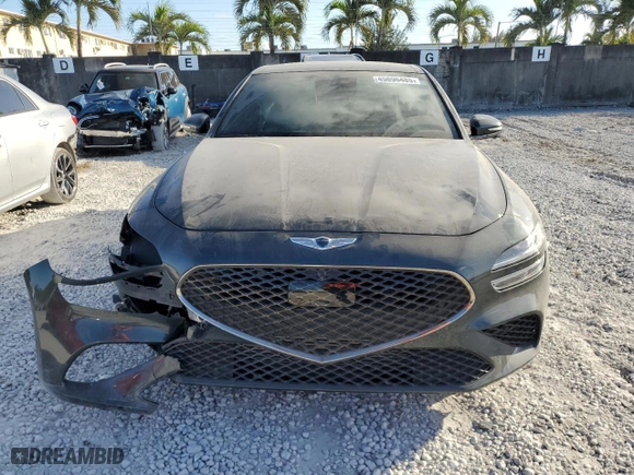 2023 Genesis G70 3.3T with VIN KMTG54TE9PU106448, listed as a Copart auction lot 45696485 with 35,634 mi miles and Salvage Title. Bid and sale history available at carsss.com. Image 5.