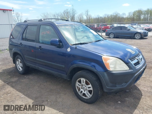 2003 Honda CR-V EX with VIN SHSRD788X3U145625, listed as a IAAI auction lot 42167811 with 163,921 mi miles and . Bid and sale history available at carsss.com. Image 1.