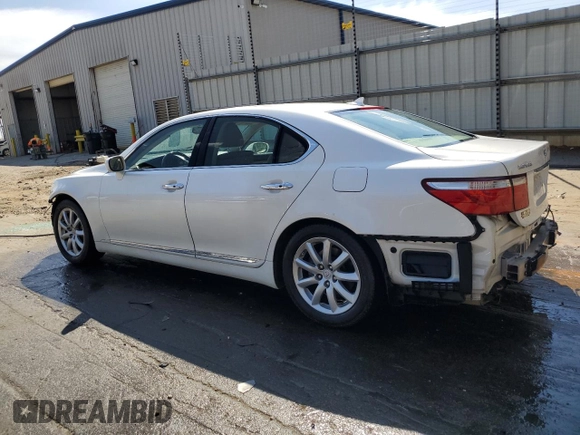2008 Lexus LS 460 with VIN JTHBL46F385083522, listed as a Copart auction lot 50749155 with 128,339 mi miles and Salvage Title. Bid and sale history available at DreamBid. Image 2.