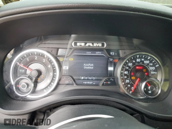 2019 Ram 1500 Big Horn/Lone Star with VIN 1C6SRFFT8KN620112, listed as a Copart auction lot 54868775 with 151,947 mi miles and Clean Title. Bid and sale history available at carsss.com. Image 9.