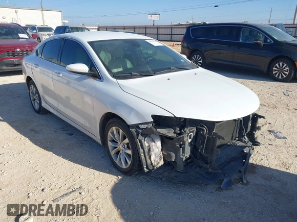 2015 Chrysler 200 C with VIN 1C3CCCCB3FN544916, listed as a IAAI auction lot 41453110 with 152,757 mi miles. Bid and sale history available at carsss.com. Image 1.