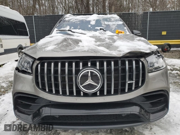 2021 Mercedes-Benz GLS with VIN 4JGFF8KE4MA367320, listed as a Copart auction lot 89048485 with 57,920 mi miles and Salvage Title. Bid and sale history available at carsss.com. Image 5.