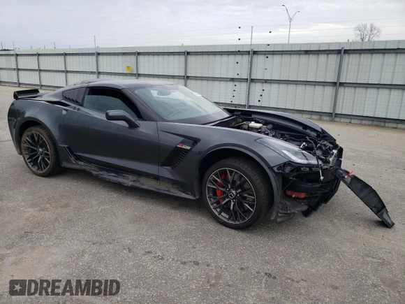 2018 Chevrolet Corvette Z06 1LZ with VIN 1G1YP2D62J5601593, listed as a Copart auction lot 44534414 with 0 mi miles. Bid and sale history available at carsss.com. Image 4.