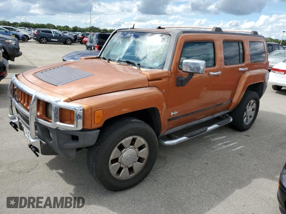 2007 Hummer H3 SUV with VIN 5GTDN13E378128088, listed as a Copart auction lot 74634754 with 0 mi miles and Salvage Title. Bid and sale history available at carsss.com. Image 1.