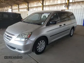 2007 Honda Odyssey LX with VIN 5FNRL38237B115631, listed as a Copart auction lot 62421855 with 177,581 mi miles and Salvage title. Bid and sale history available at DreamBid. Image 1.
