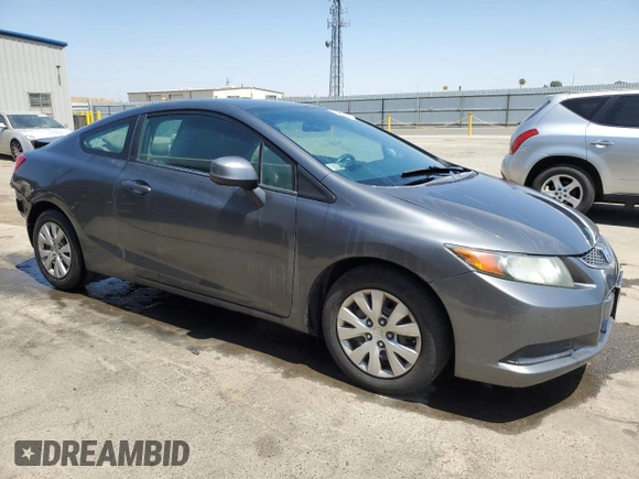 2012 Honda Civic Cpe LX with VIN 2HGFG3B59CH532249, listed as a Copart auction lot 65848414 with 80,214 mi miles and Salvage Title. Bid and sale history available at carsss.com. Image 4.