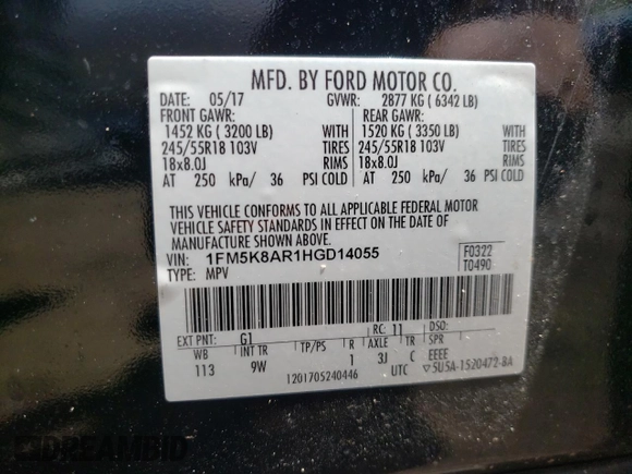 2017 Ford Police Interceptor Utility z VIN 1FM5K8AR1HGD14055, wystawiony jako Copart lot #55634075 z przebiegiem Nie podano mil oraz Szkoda całkowita • Salvage title. Historia ofert i sprzedaży dostępna na DreamBid. Obrazek 13.
