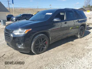 2020 Chevrolet Traverse Premier with VIN 1GNEVKKW3LJ259754, listed as a Copart auction lot 45527334 with 43,057 mi miles and Salvage Title. Bid and sale history available at carsss.com. Image 1.