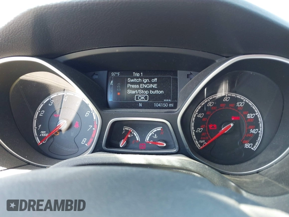2014 Ford Focus ST with VIN 1FADP3L92EL341579, listed as a IAAI auction lot 42106528 with 104,150 mi miles and . Bid and sale history available at carsss.com. Image 7.