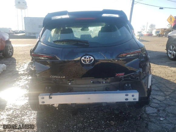 2025 Toyota Corolla Hatchback XSE with VIN JTNC4MBE0S3233343, listed as a Copart auction lot 81375494 with 1,596 mi miles and Salvage Title. Bid and sale history available at carsss.com. Image 6.