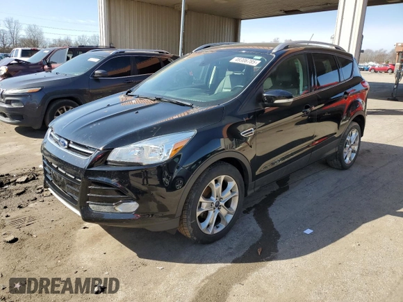 2016 Ford Escape Titanium with VIN 1FMCU0JX1GUA65239, listed as a Copart auction lot 49306785 with 124,658 mi miles and Salvage Title. Bid and sale history available at carsss.com. Image 1.