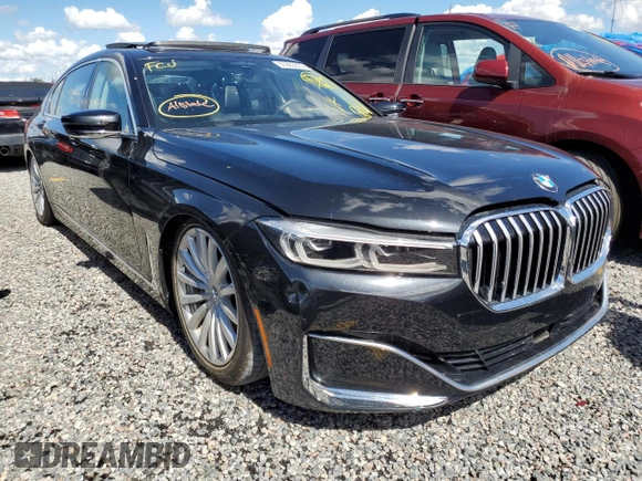 2021 BMW 7 Series 740i with VIN WBA7T2C09MCE58976, listed as a Copart auction lot 61863872 with 0 mi miles. Bid and sale history available at carsss.com. Image 1.