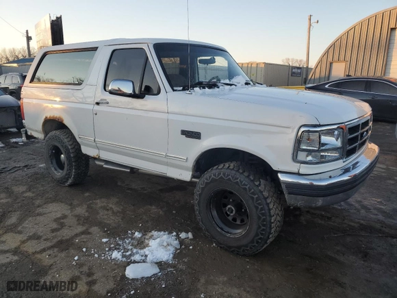 1996 Ford Bronco Custom with VIN 1FMEU15H3TLB67546, listed as a Copart auction lot 88875695 with 222,701 mi miles and Clean Title. Bid and sale history available at carsss.com. Image 4.