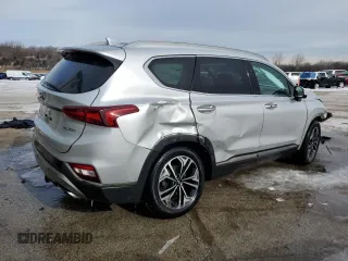 2020 Hyundai Santa Fe Limited with VIN 5NMS5CAA3LH174698, listed as a Copart auction lot 45596365 with 58,338 mi miles and Salvage Title. Bid and sale history available at carsss.com. Image 3.