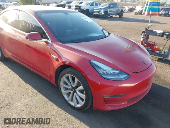 2018 Tesla Model 3 Long Range Battery with VIN 5YJ3E1EA3JF035785, listed as a IAAI auction lot 41986774 with 33,965 mi miles and . Bid and sale history available at DreamBid. Image 1.