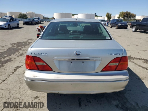 2002 Lexus LS 430 with VIN JTHBN30F820075725, listed as a Copart auction lot 48527905 with 131,832 mi miles and Salvage Title. Bid and sale history available at DreamBid. Image 6.