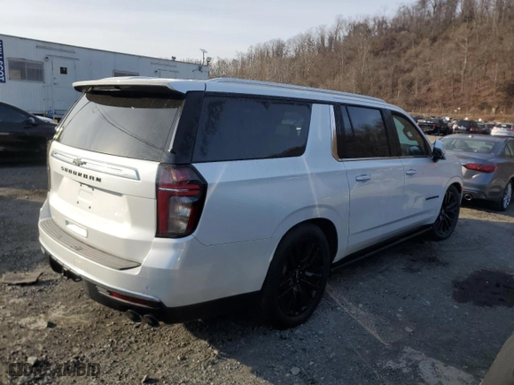 2021 Chevrolet Suburban High Country with VIN 1GNSKGKL8MR318850, listed as a Copart auction lot 83521144 with 13,495 mi miles and Non Repairable. Bid and sale history available at carsss.com. Image 3.
