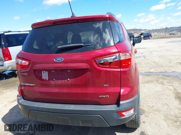 2020 Ford EcoSport SE with VIN MAJ6S3GL8LC317720, listed as a IAAI auction lot 41848210 with 67,513 mi miles and . Bid and sale history available at carsss.com. Image 16.