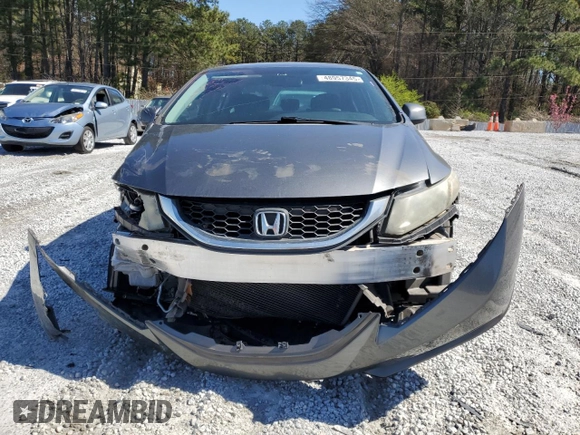 2013 Honda Civic LX with VIN 19XFB2F56DE052569, listed as a Copart auction lot 48957345 with 194,649 mi miles and Salvage Title. Bid and sale history available at DreamBid. Image 5.