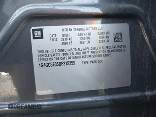 2013 Buick LaCrosse Leather с VIN 1G4GC5E35DF215359, выставлен на аукционе IAAI как лот 42561920 с пробегом 115 711 миль миль и . История ставок и продаж доступна на DreamBid. Изображение 9.